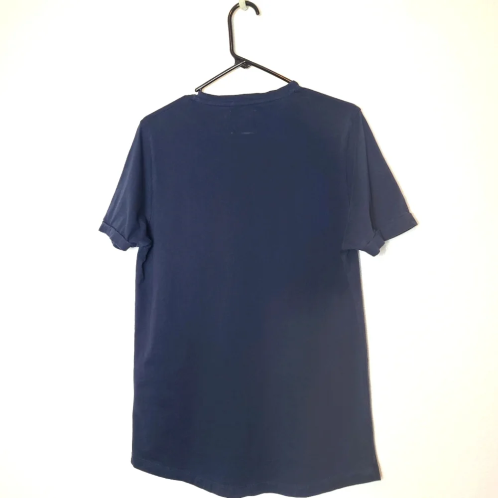 INIMIGO Men's Classic Heart Embroidered Tee Blue - Picture 7 of 7